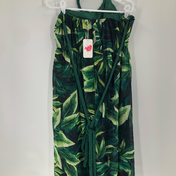 Latiste Tropical Leaf Rope Maxi Dress - Picture 3 of 13